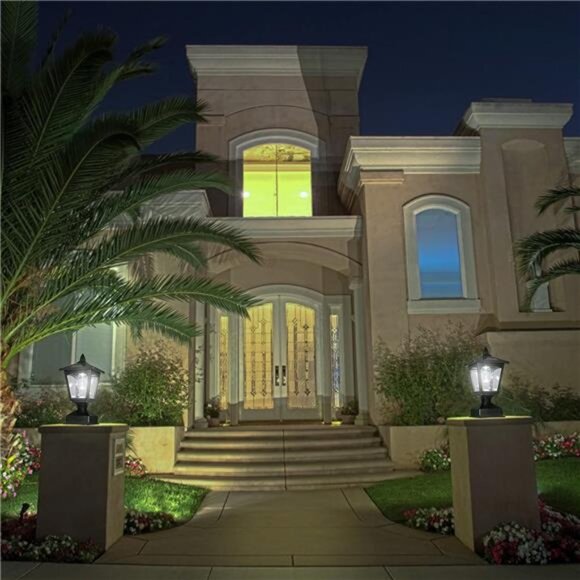 Solar Post Lights Solar Lamp Post Cap Lights Fence Post Solar Lights Outside - Picture 12 of 16